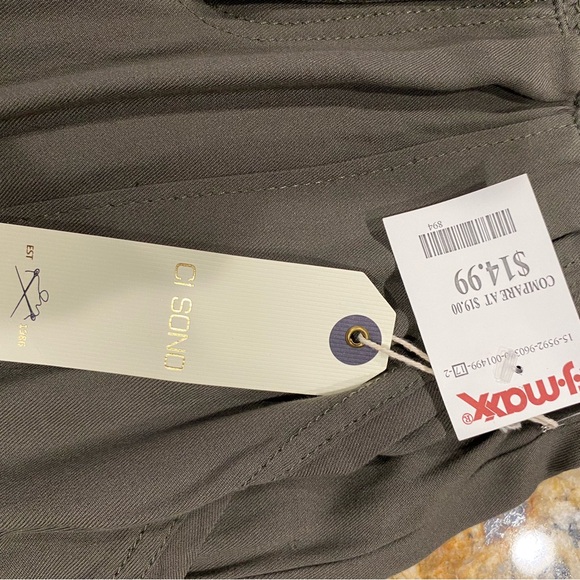 Ci Sono Charcoal Drawstring Trousers NWT Medium - Picture 3 of 5